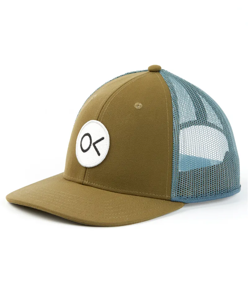 Outerknown Ok Patch Trucker Olive - Mens Green Cap